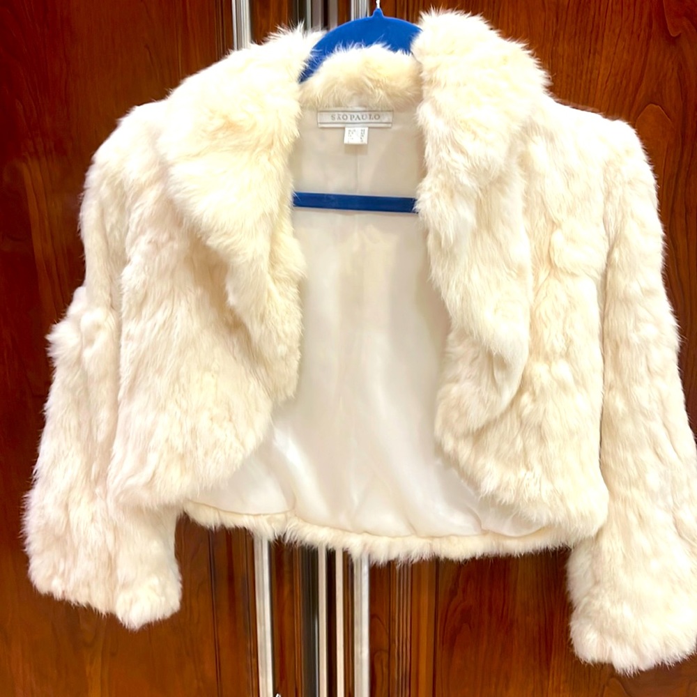 Women fur rabbit jacket